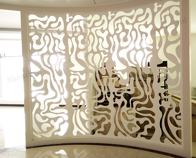 New Design Aluminum Hotel Lobby Room Interior Decorative Partition for Restaurant