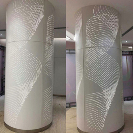 Decorative Building Material Unitized Aluminum Column Cladding Panel