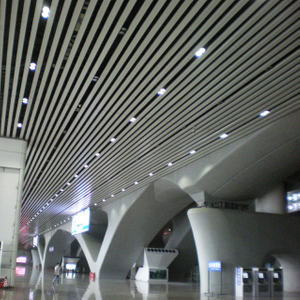 Fashionable Aluminum Baffle Metal Ceiling Designs for Shopping Malls